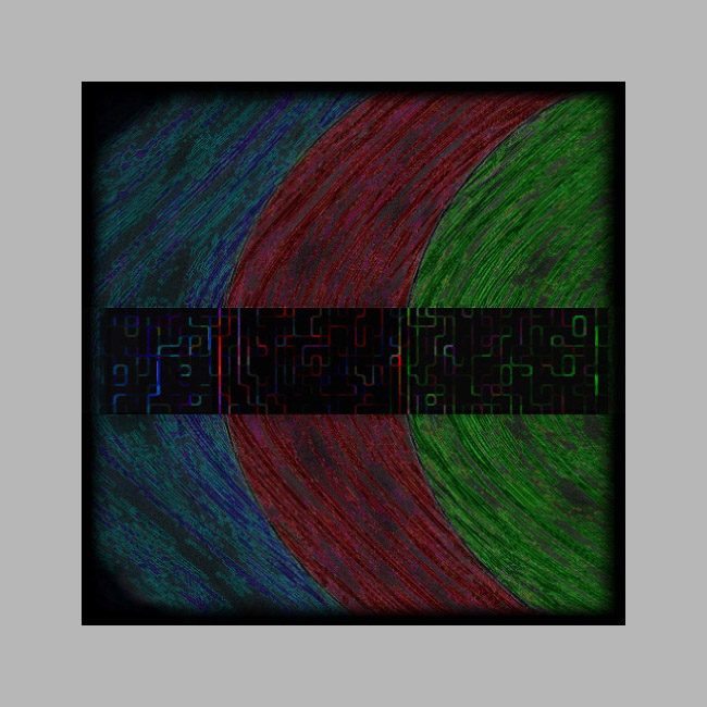 Picture titled Blue Red Green