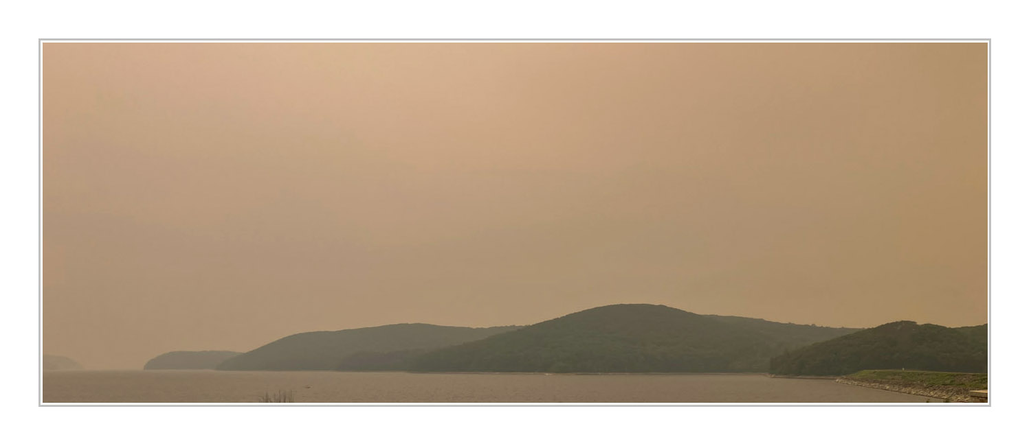 Photo titled Wildfire Smoke on the Reservoir